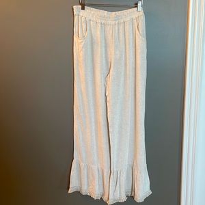 NWY frayed wide leg pants